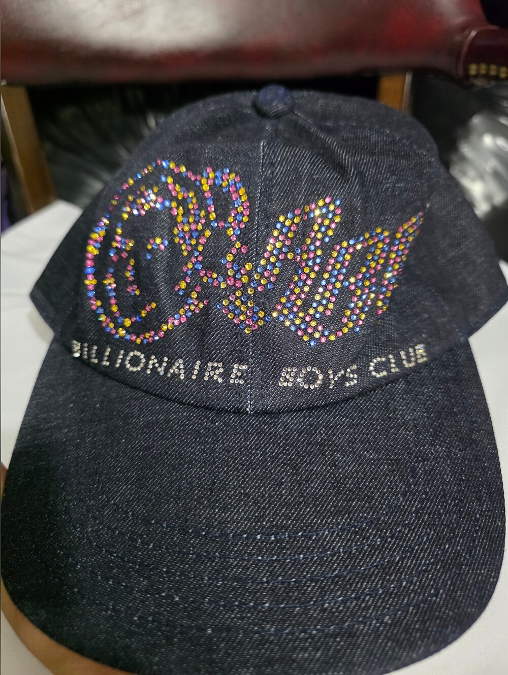 NWT BILLIONAIRE BOYS CLUB 20TH YEAR  ANNIVERSARY OG LOGO FITTED HAT SWAROVSKI